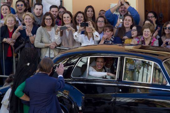 La novia, a su llegada a la iglesia