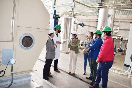 interior de las instalaciones de la biorrefinería