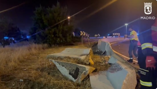 Captura del vídeo difundido por Emergencias de Madrid.