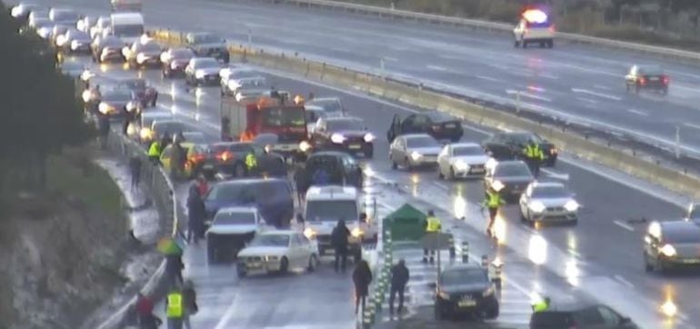 Imagen de la AP-6 tomadas por las cámaras de control de tráfico