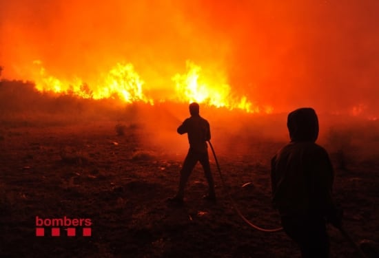 Imatge dels Bombers de la Generalitat de l&#039;incendi de la Cerdanya.