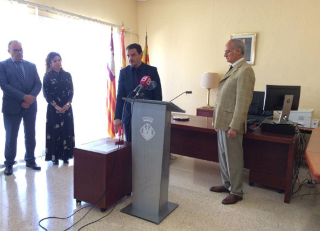 Enrique Sánchez durante el acto de toma de posesión