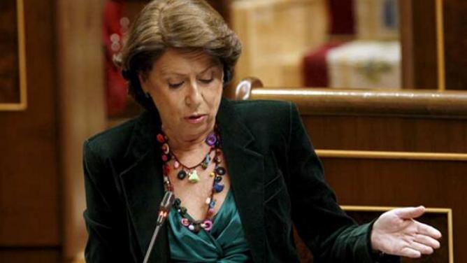 Magdalena Álvarez en su etapa en el congreso como Ministra de Fomento