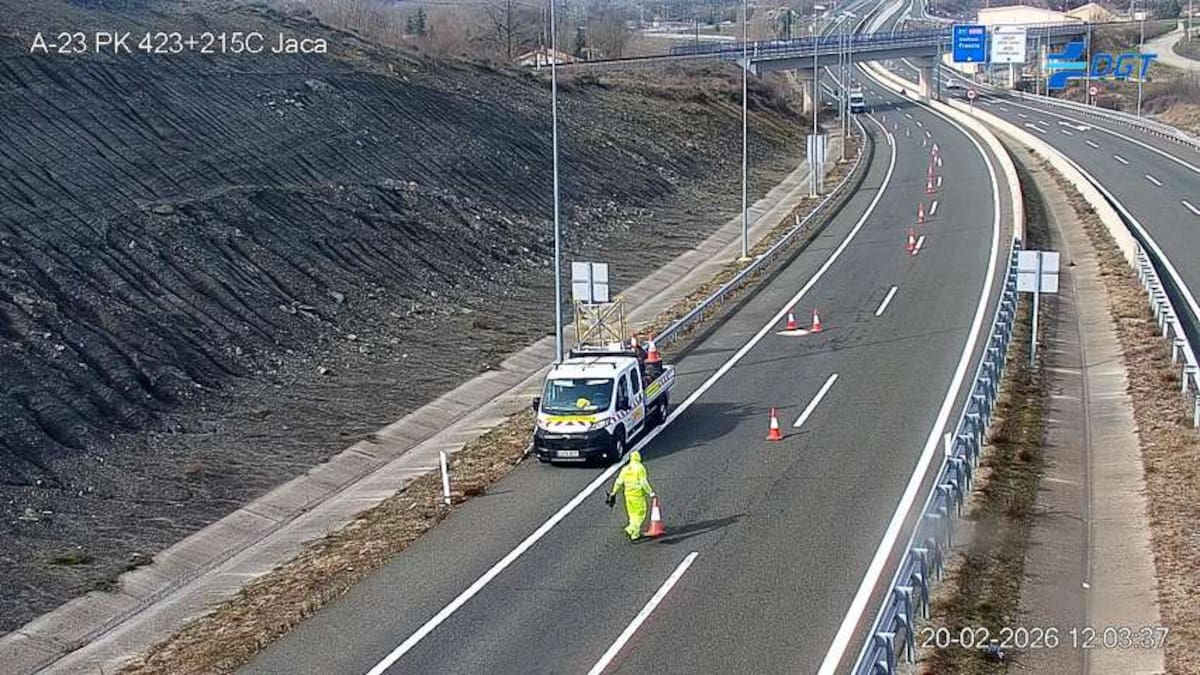 Atropello mortal en el límite de la autovía de Jaca