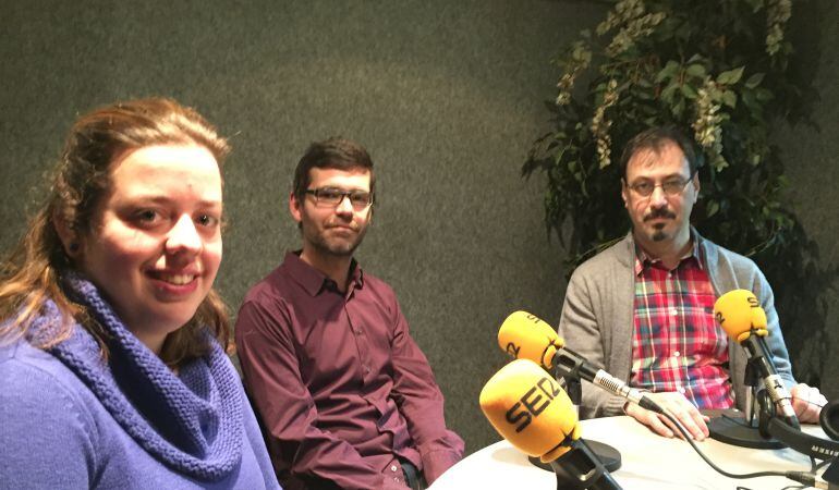 Marta García, Mario Carro y Alfredo García, profesores de la Escuela Municipal de Música y Danza de Tres Cantos