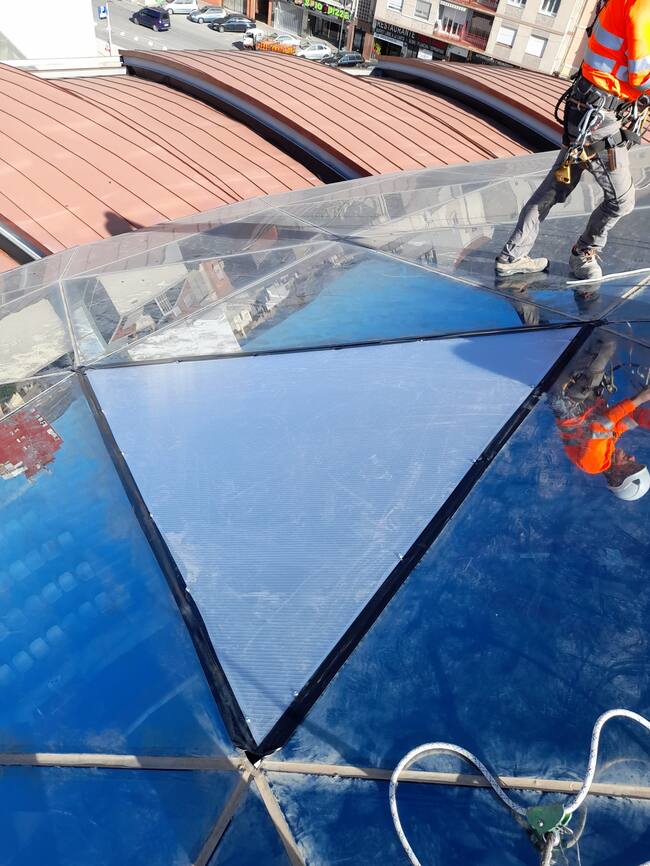 Cristal de la cúpula de la plaza de toros