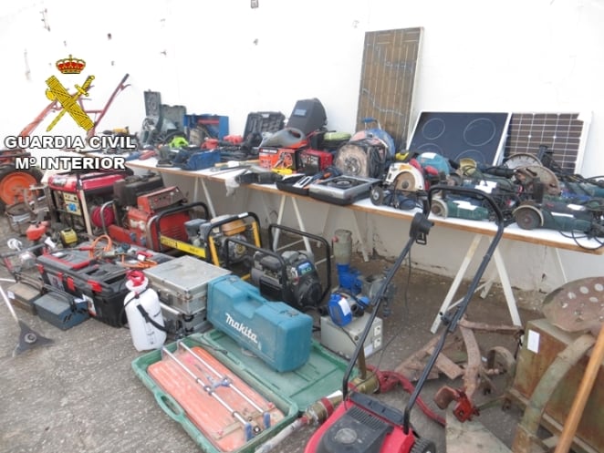 Material decomisado en la Operación Ballestas