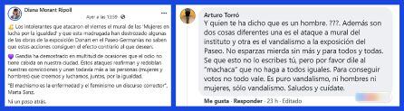 Comentarios en redes sociales origen de la polémica