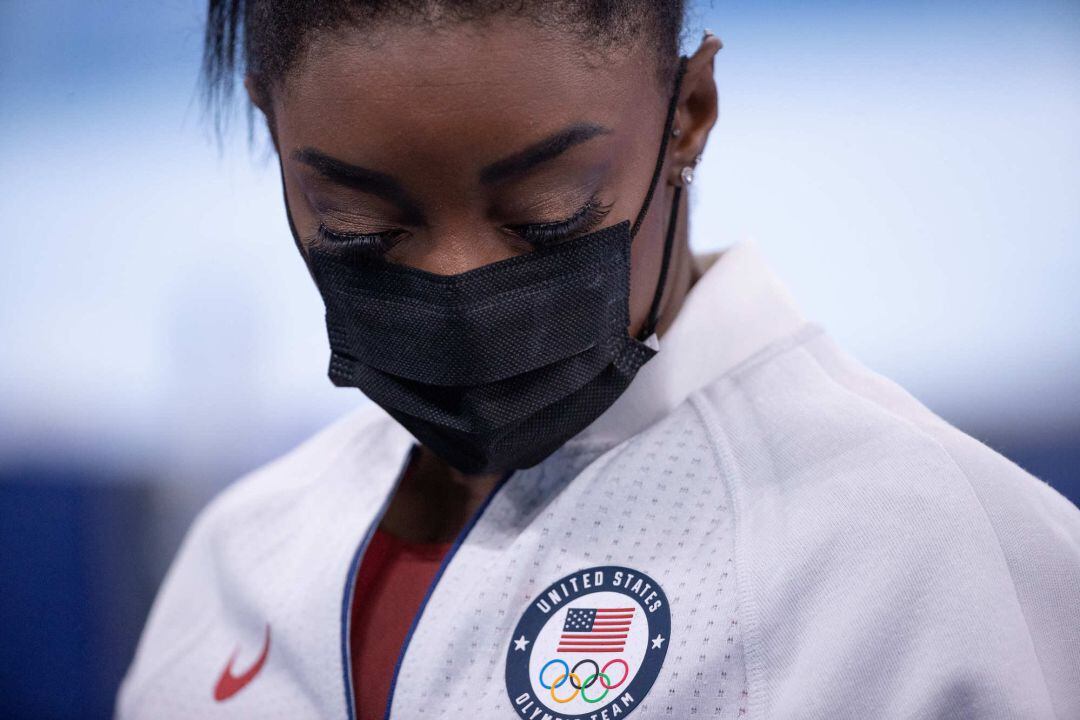 Simone Biles, gimnasta estadounidense, en los Juegos Olímpicos.