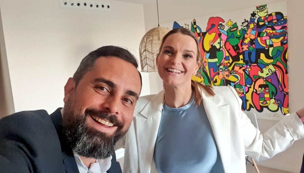 Alejandro Jurado y Marga Prohens en una imagen de X publicada por Jurado