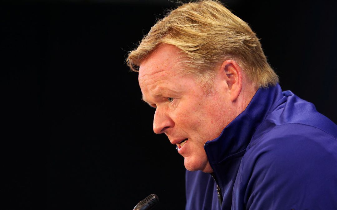 Ronald Koeman, en una rueda de prensa