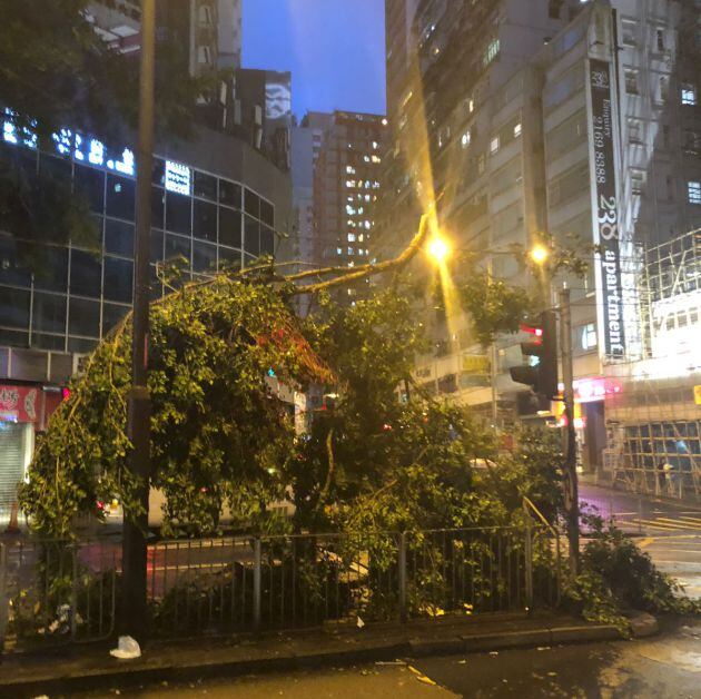 Efectos del Tifón Mangkhut en Hong Kong