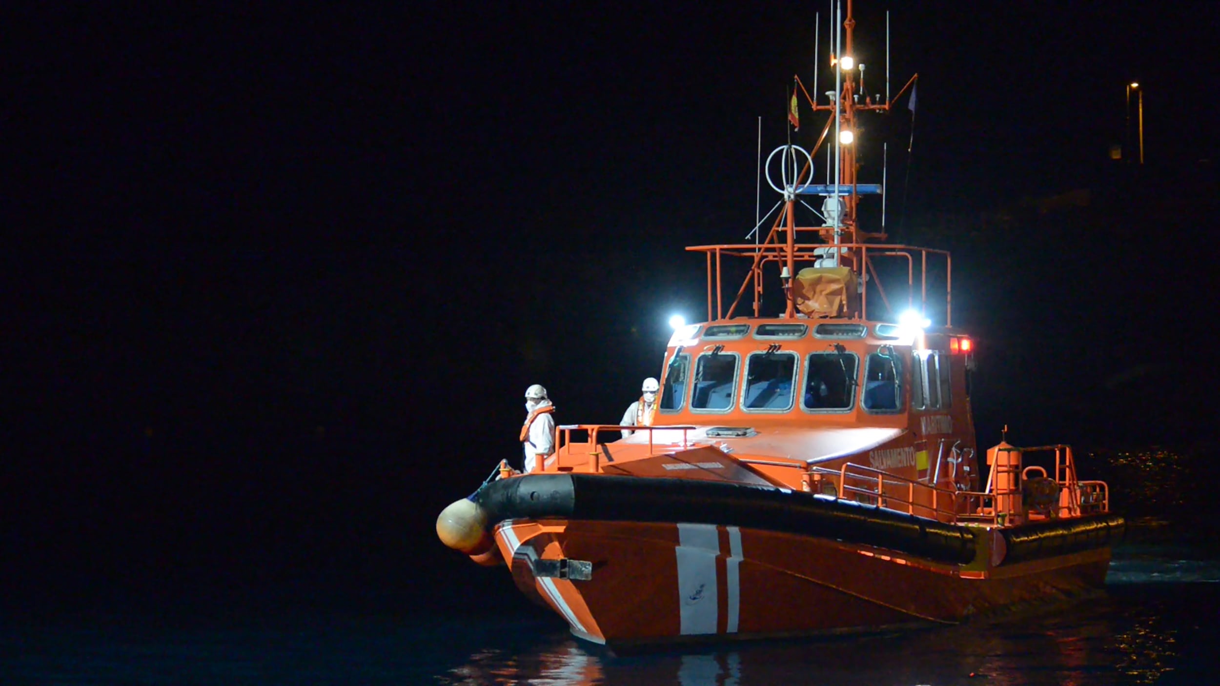 Bote de Salvamento Marítimo en el puerto de La Restinga, en El Hierro. (Foto de Europa Press via Getty Images)