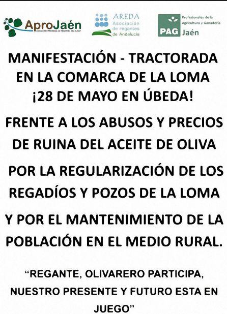 Cartel anunciador de la protesta.