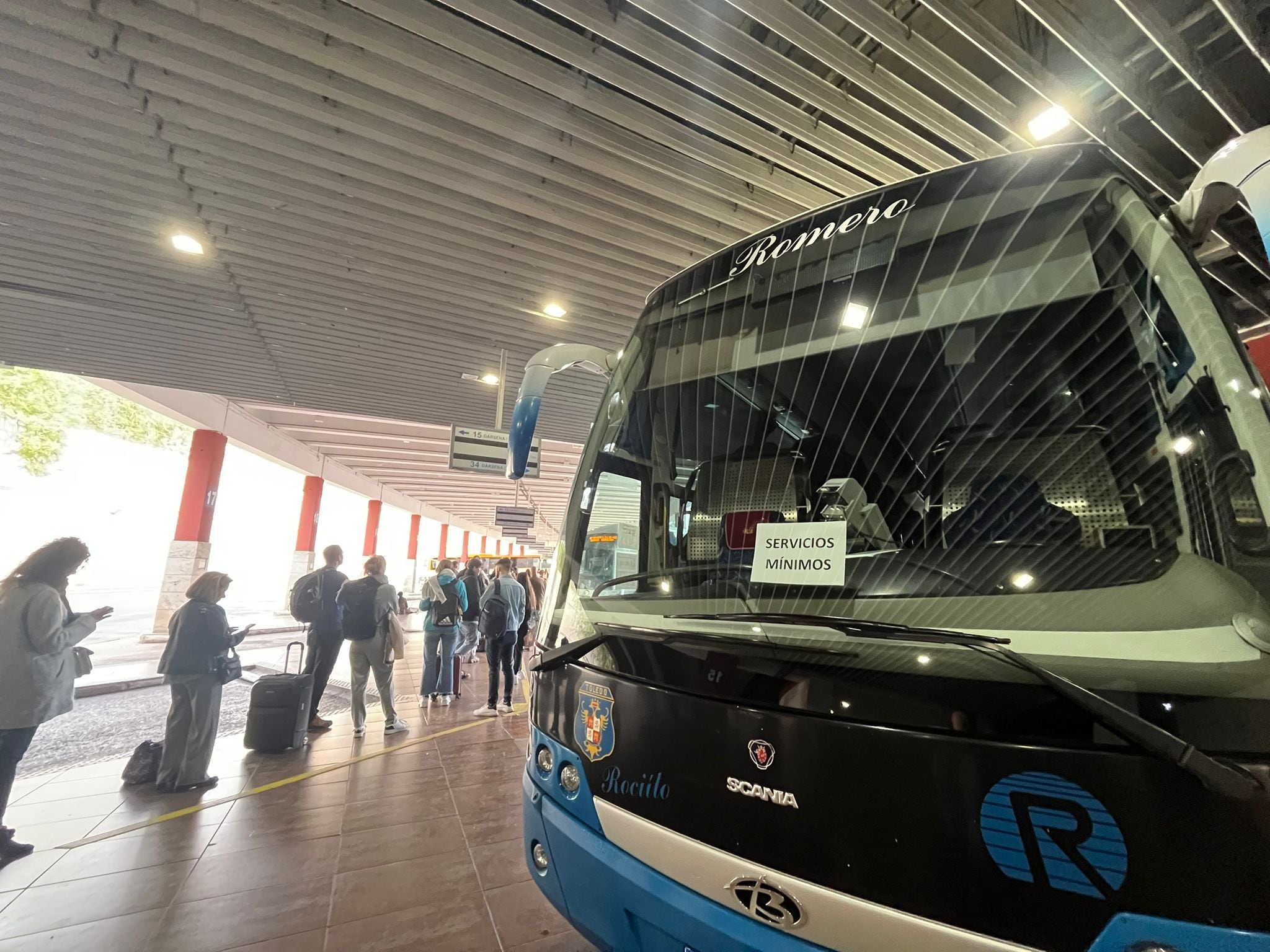 Primera jornada de la huelga de autobuses en Toledo