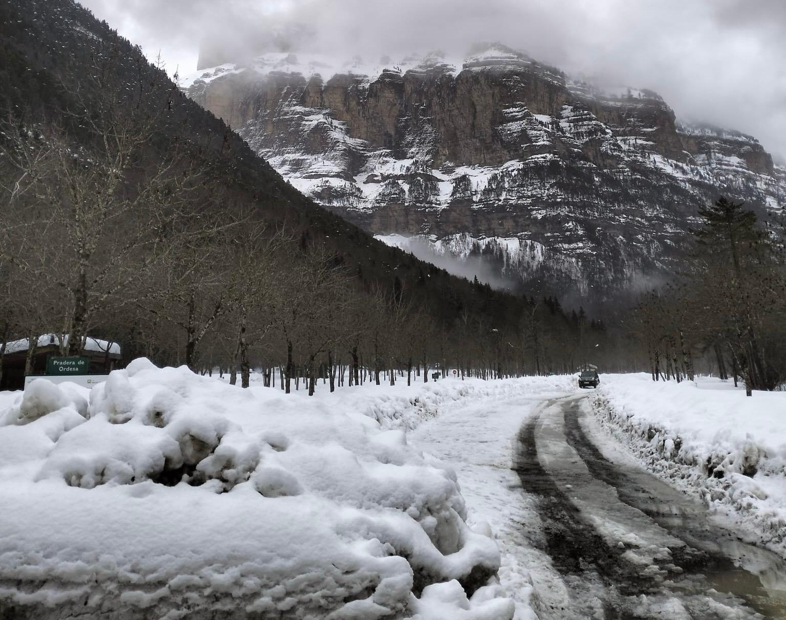 Aspecto, estos días, de la Pradera de Ordesa