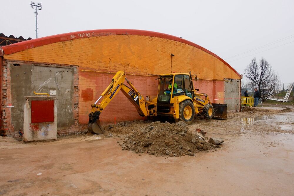 Exterior en obras del Complejo Deportivo Municipal ‘Lorenzo Rico’ de Colmenar Viejo