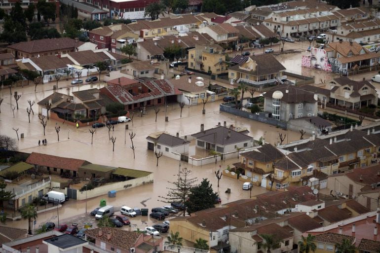 Imagen de Los Alcázares tras las inundaciones de 2016