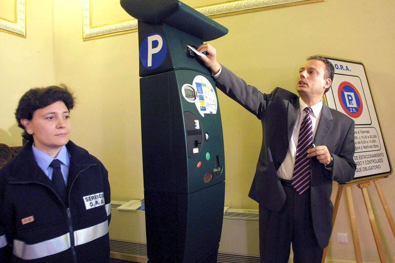 Maquina expendedora de tickets de aparcamiento en Valladolid