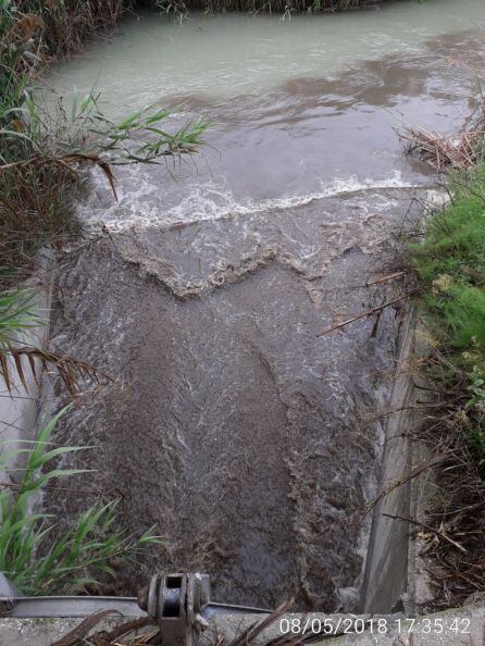 La Confederación Hidrográfica del Segura investiga dos vertidos al río Segura en Alcantarilla y Las Torres de Cotillas