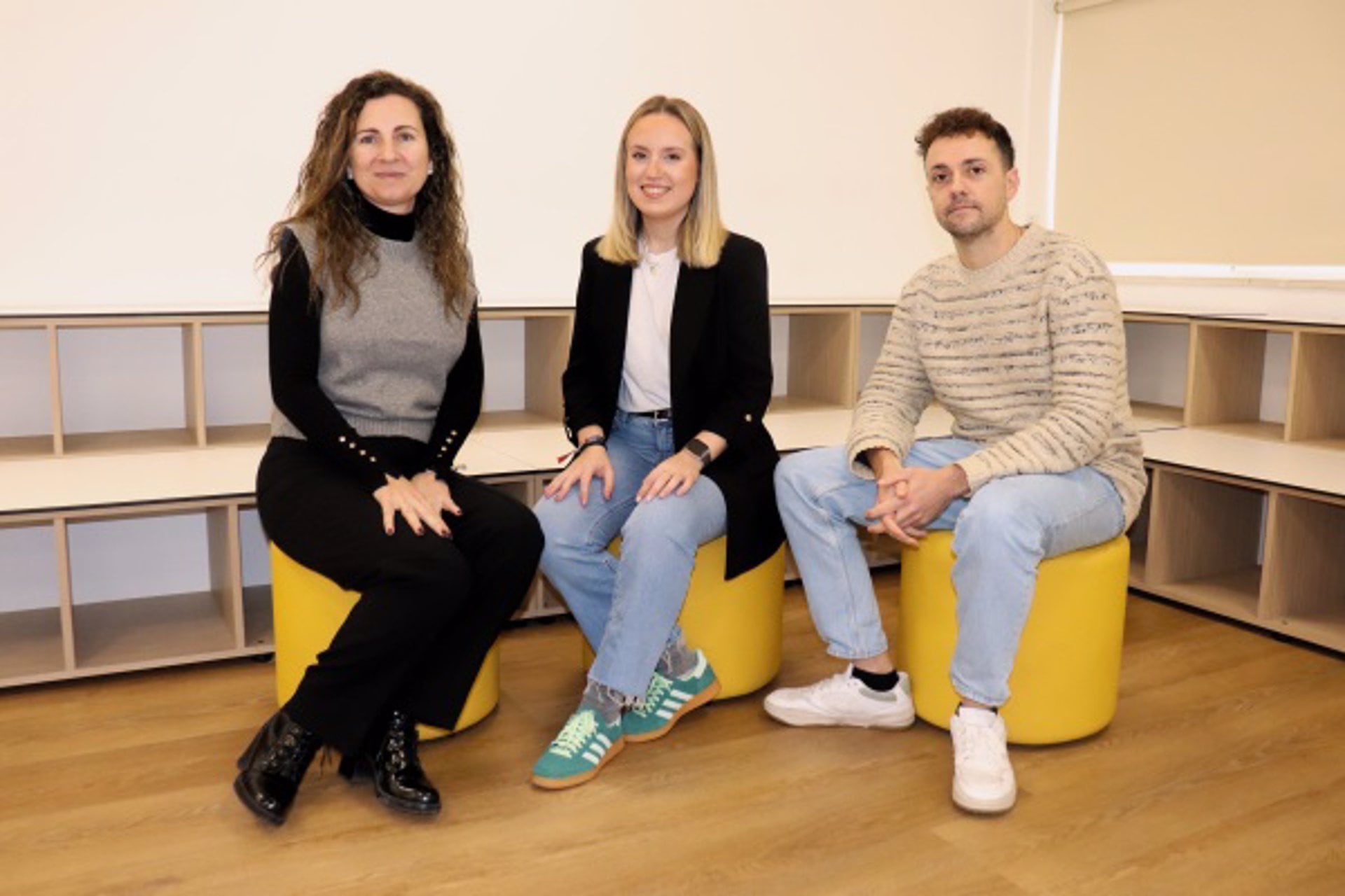 El equipo investigador formado por Eva Romera, Blanca Álvarez y Daniel Falla.