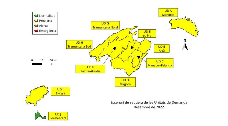 Situación de los acuíferos en las islas