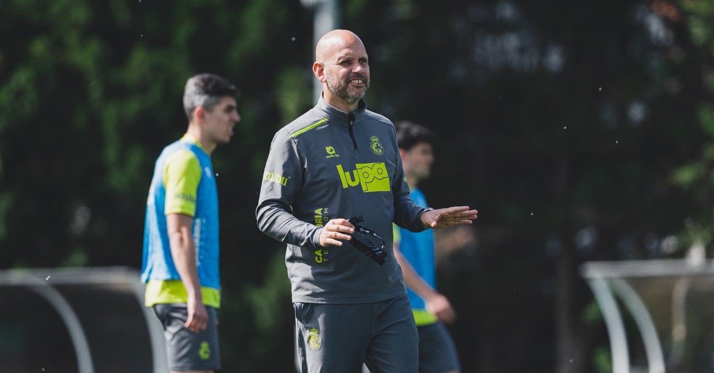 José Alberto López, durante el entrenamiento de este viernes.
