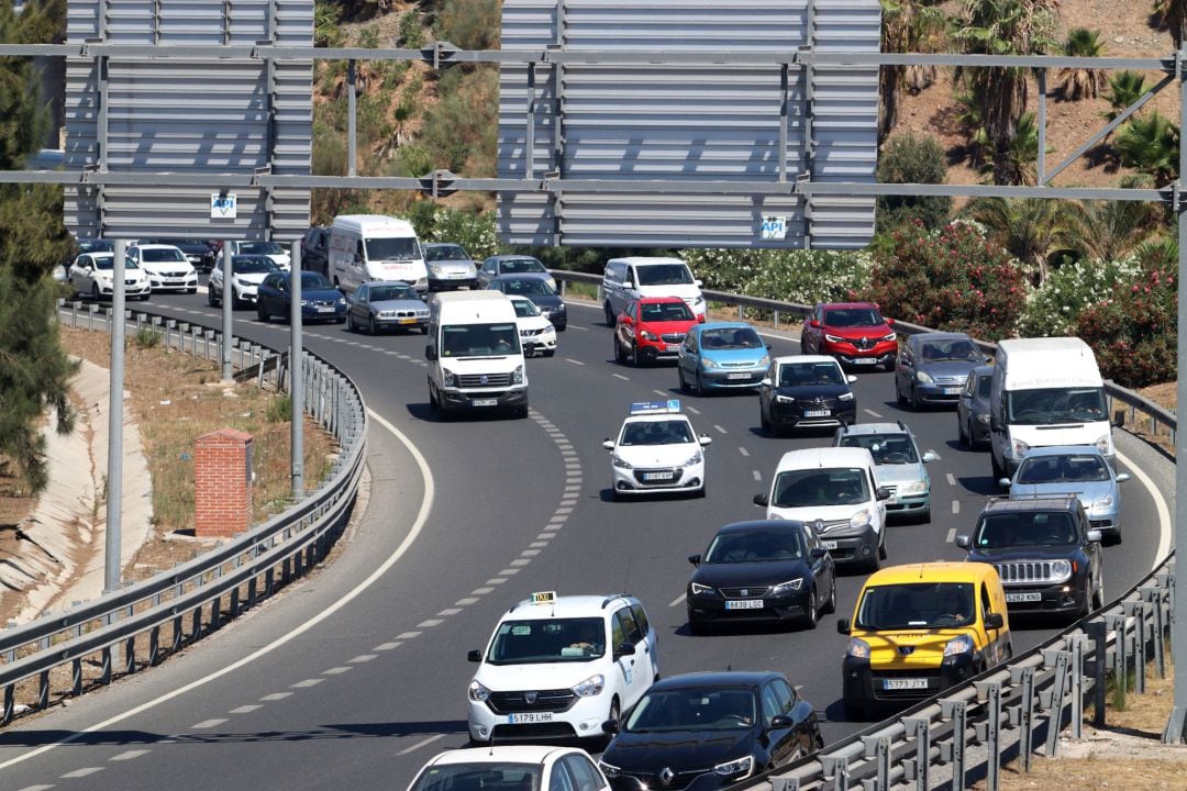 Las carreteras de entrada y salida a Málaga en una imagen de archivo.