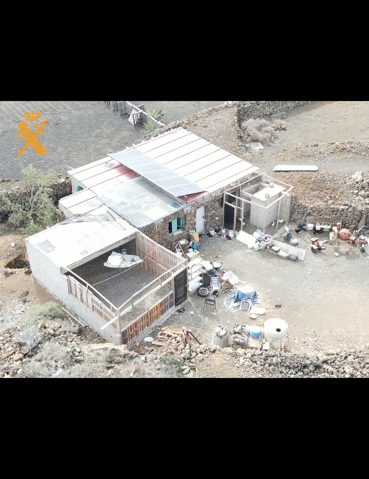 Una construcción presuntamente ilegal en suelo rústico en Lanzarote.