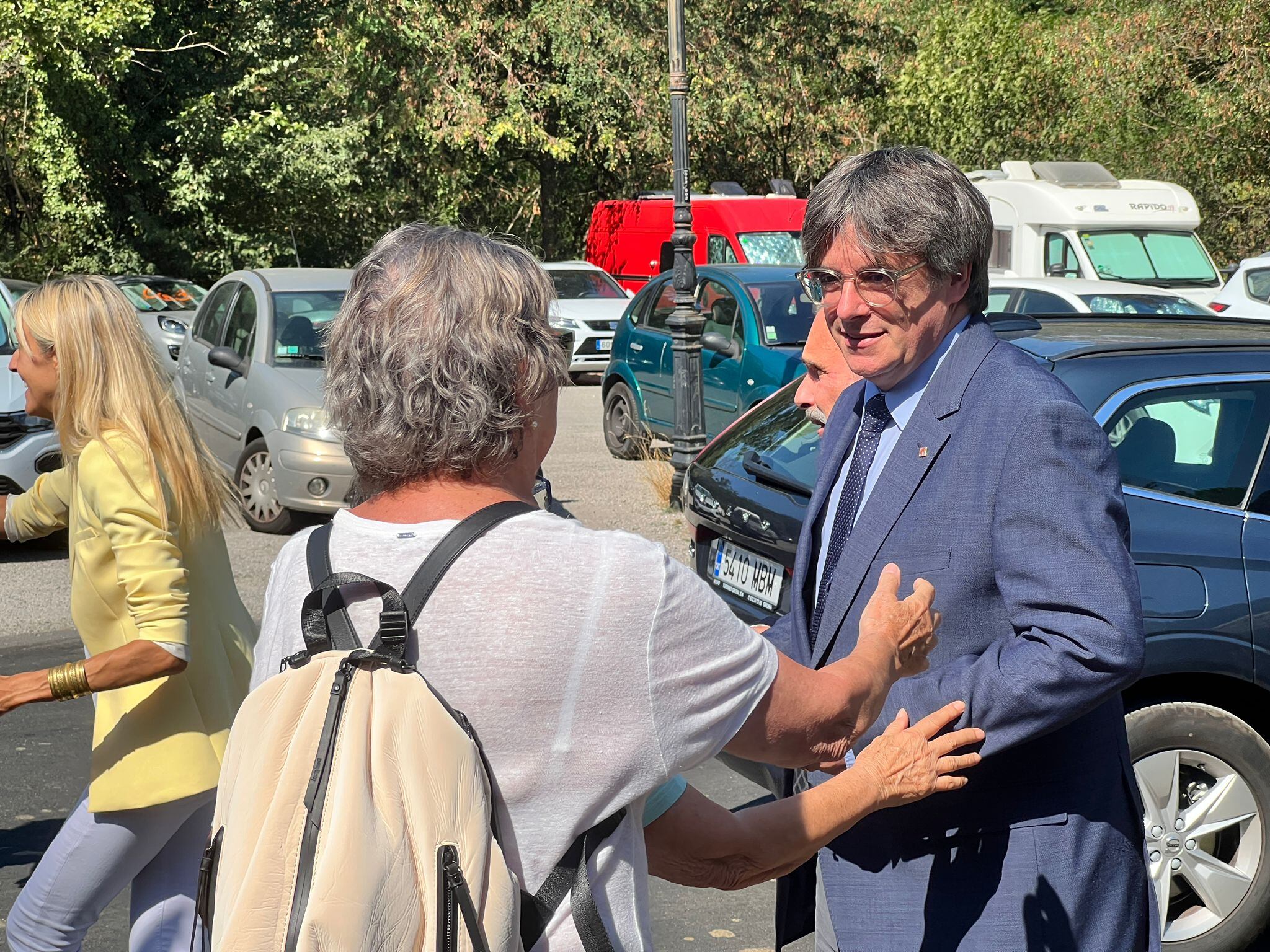 Carles Puigdemont arribant a l'acte a Sant Miquel de Cuixà / Gemma Tubert