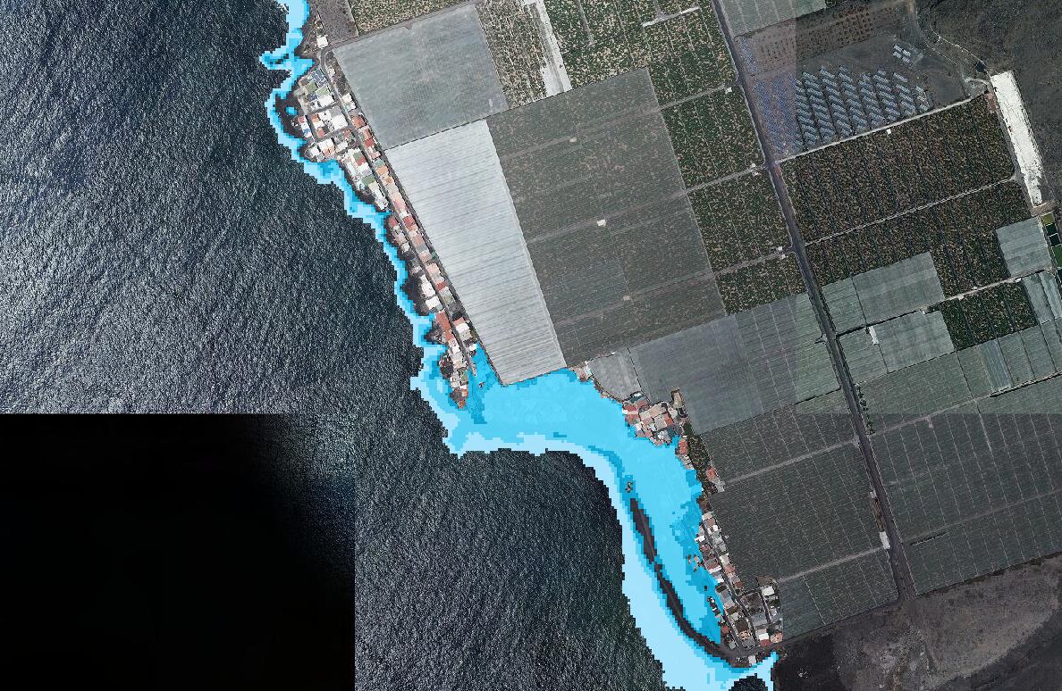 Subida del nivel del mar en El Remo (2050)