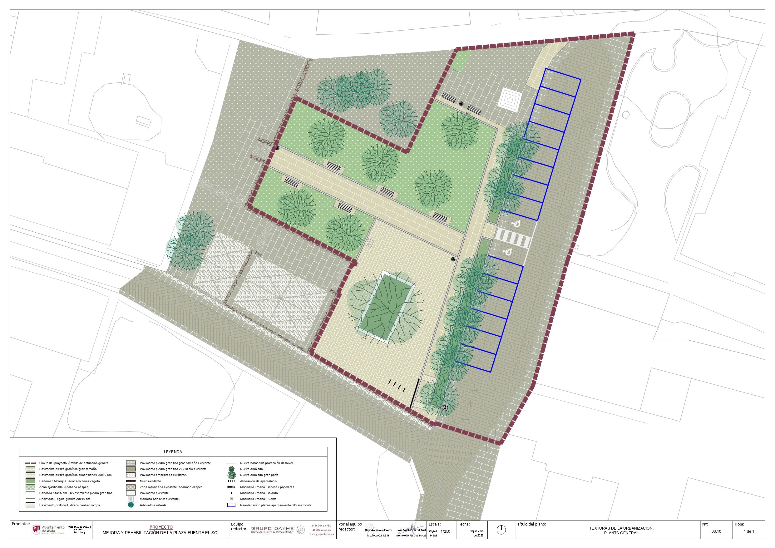 Plano del proyecto de reordenación de la plaza para dar más protagonismo a los peatones