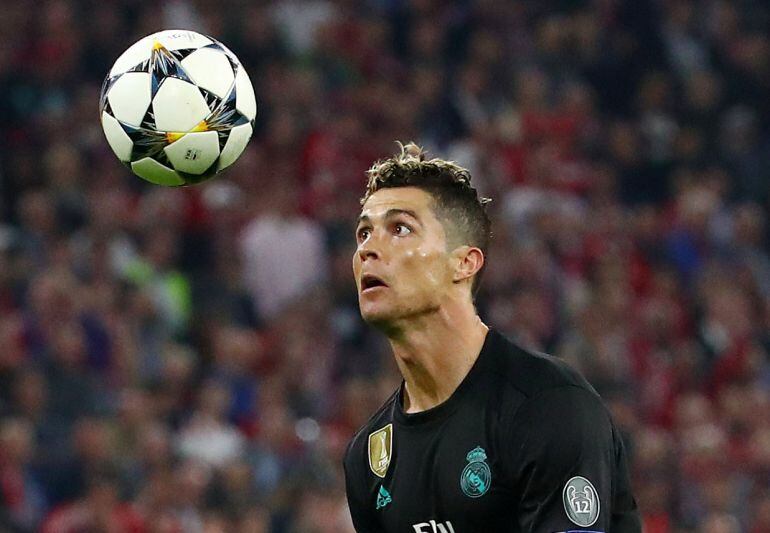 Cristiano, en el partido del Real Madrid ante el Bayern en el Allianz Arena.