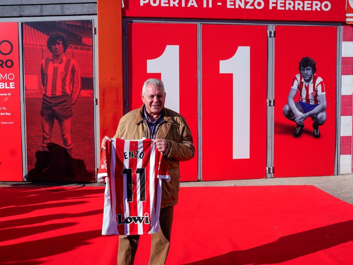 La puerta 11 de El Molinón ya es de Enzo Ferrero