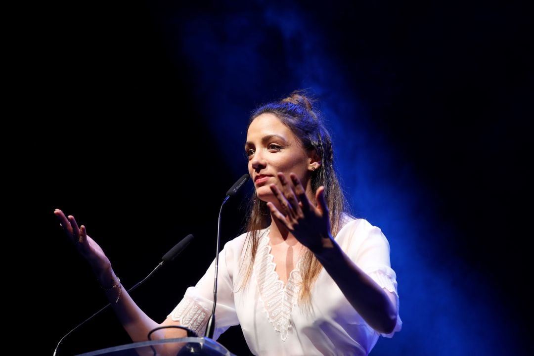 La actriz María Hervás recibe el premio de la Unión de Actores a la Mejor Actriz Protagonista de Teatro por &#039;Iphigenia en Vallecas&#039;