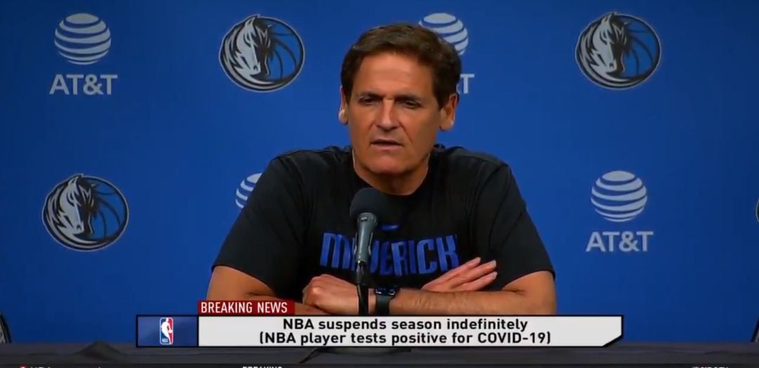 Mark Cuban, durante su comparecencia de prensa de esta pasada madrugada