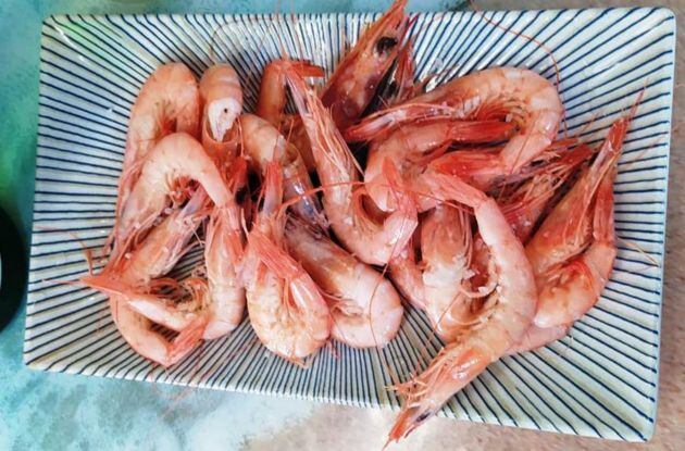 Gambas blancas cocidas