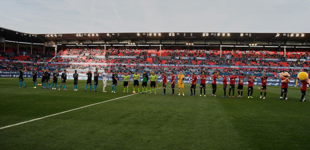 Imagen del estadio de Osasuna durante un encuentro ante el Lugo