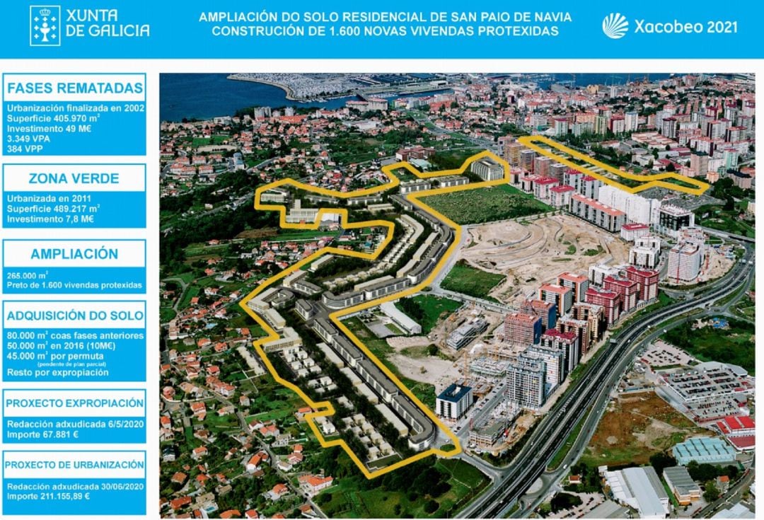 Proyecto de urbanización de la parroquia de Navia en Vigo. 