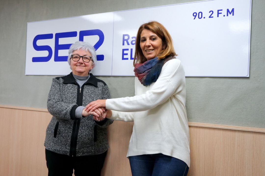 Paqui Sánchez, Pta. del Nueva Elda, y Susana Herrera, Pta. del C. B. Elda, clubes impulsores de los concursos