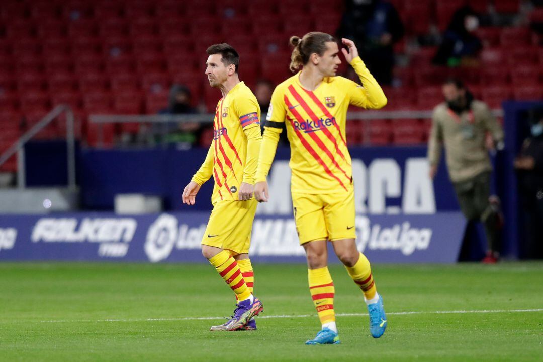 Antoine Griezmann y Leo Messi con el Barça