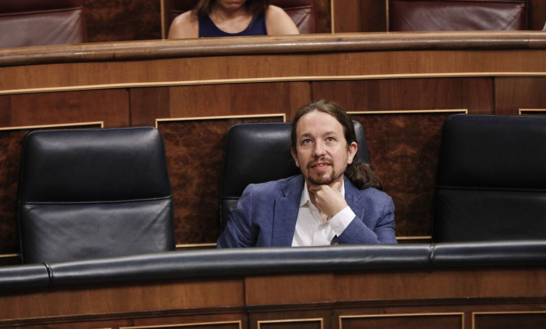 Pablo Iglesias en el Congreso de los Diputados.