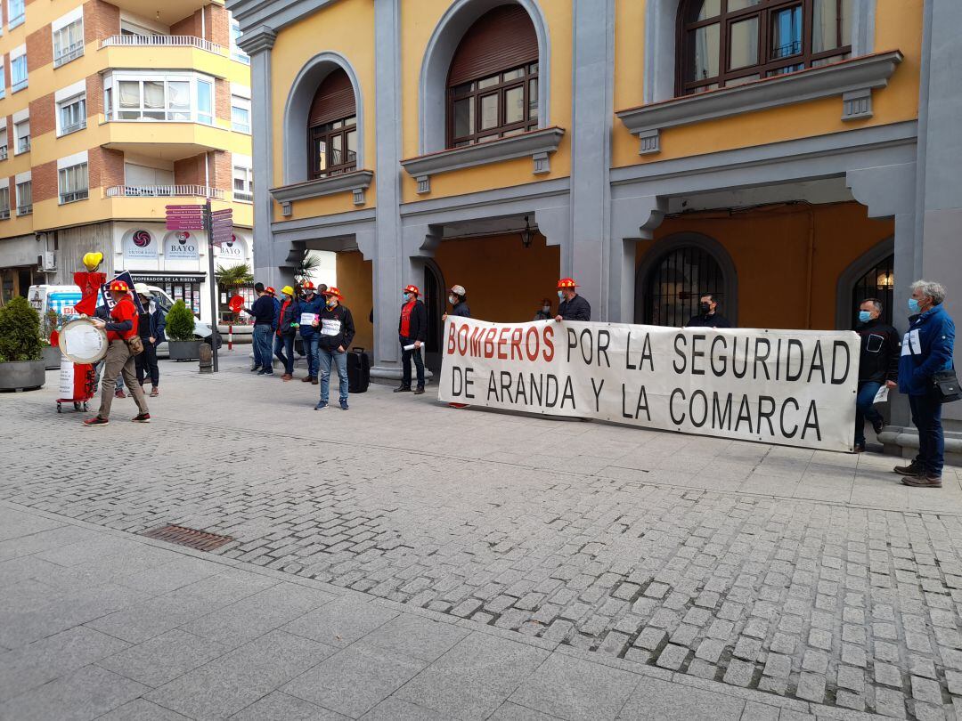 Imagen de archivo de una de las protestas de los Bomberos por la falta del segundo retén