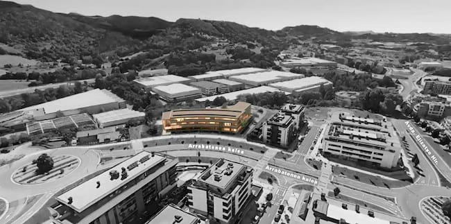 Infografía del ambulatorio de Oinaurre en la parcela cedida por el ayuntamiento de Irun