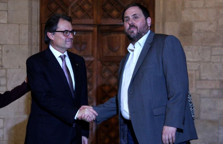 Oriol Junqueras y Artur Mas, en una fotografía de archivo.