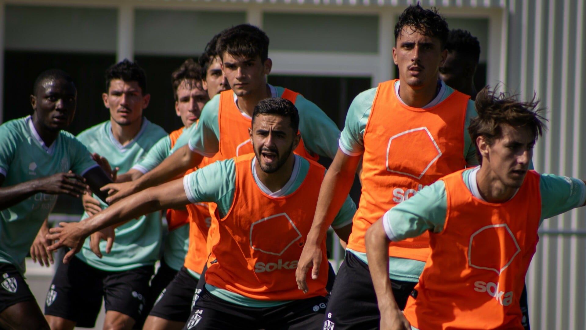 Entrenamiento de la SD Huesca