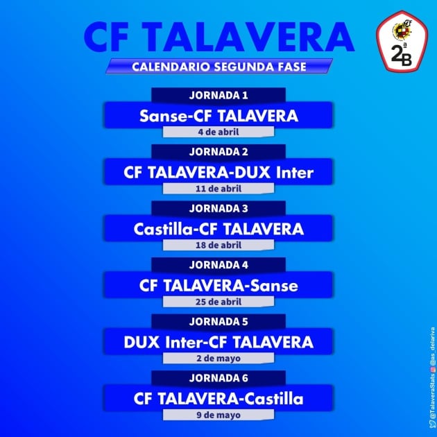 Calendario del Talavera