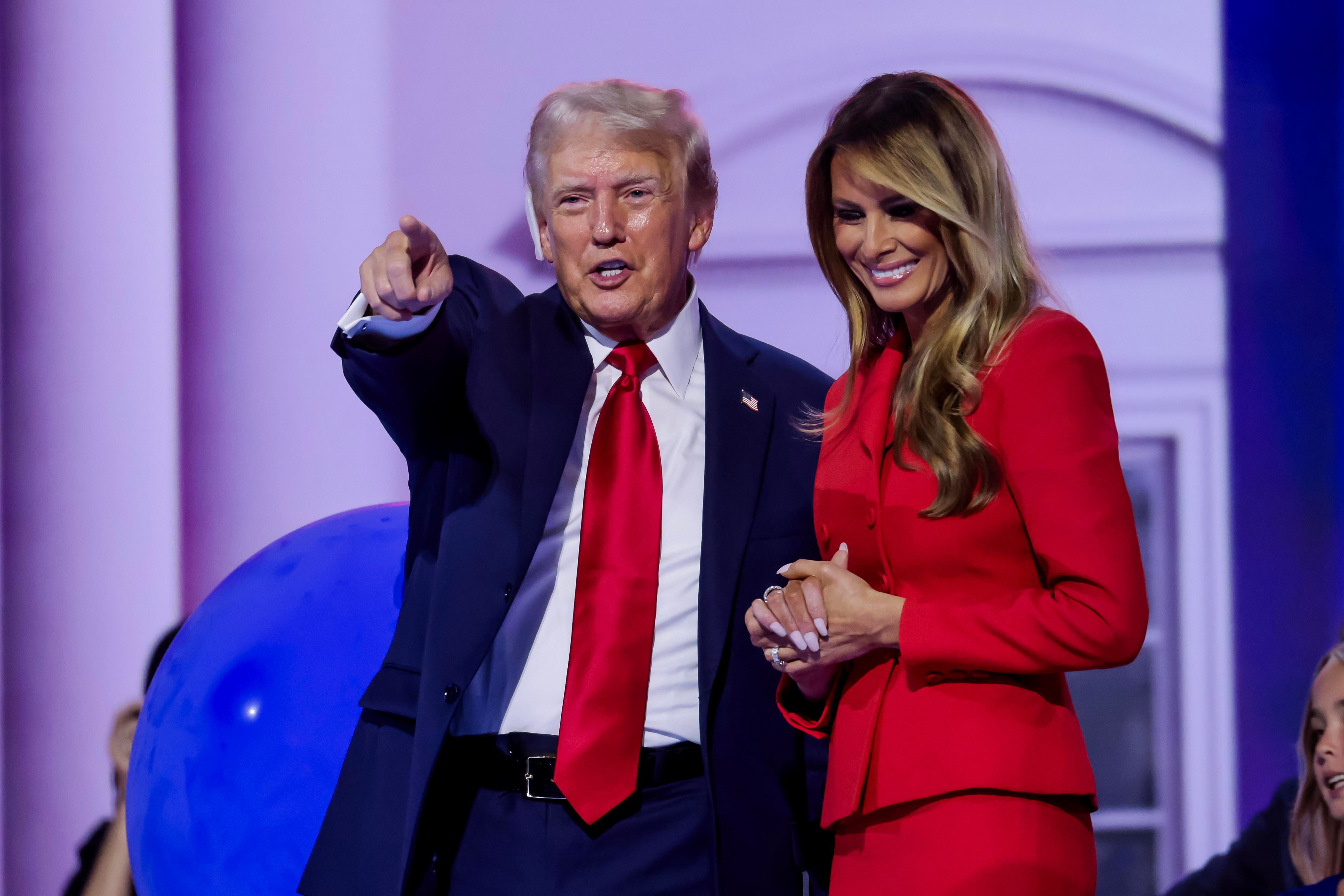 Donald Trump y Melania Trump durante la Convención Nacional Republicana. Archivo.