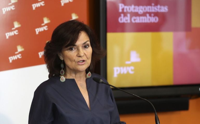 La vicepresidenta del Gobierno, Carmen Calvo.