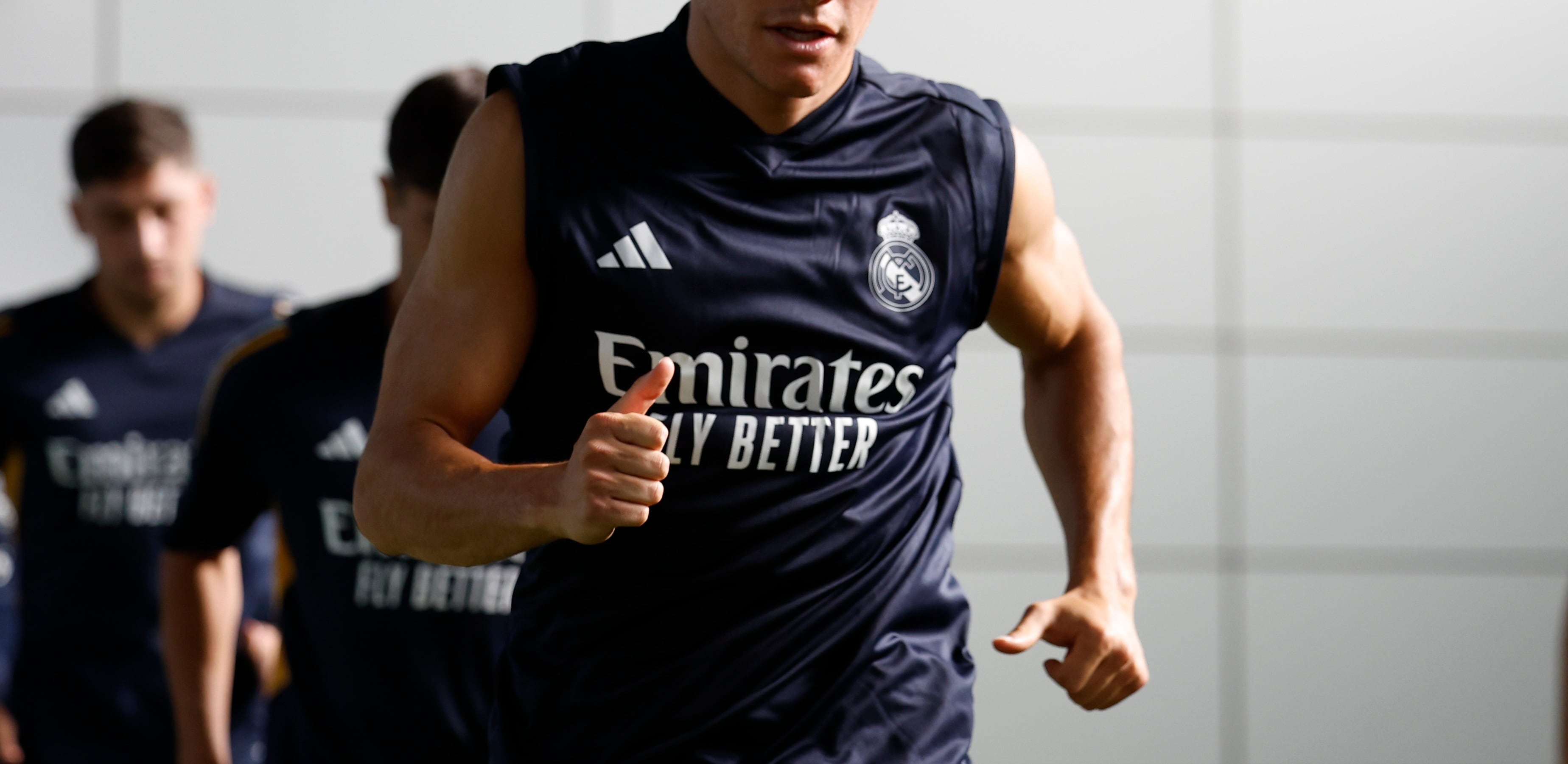 Jugadores en una sesión de entrenamiento del Real Madrid